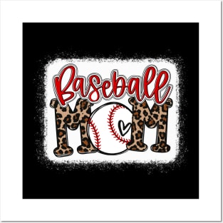 Baseball Mom Leopard Baseball Mom Posters and Art